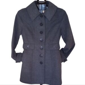 Tulle Women's Charcoal Pea Coat Size Medium Excellent Condition